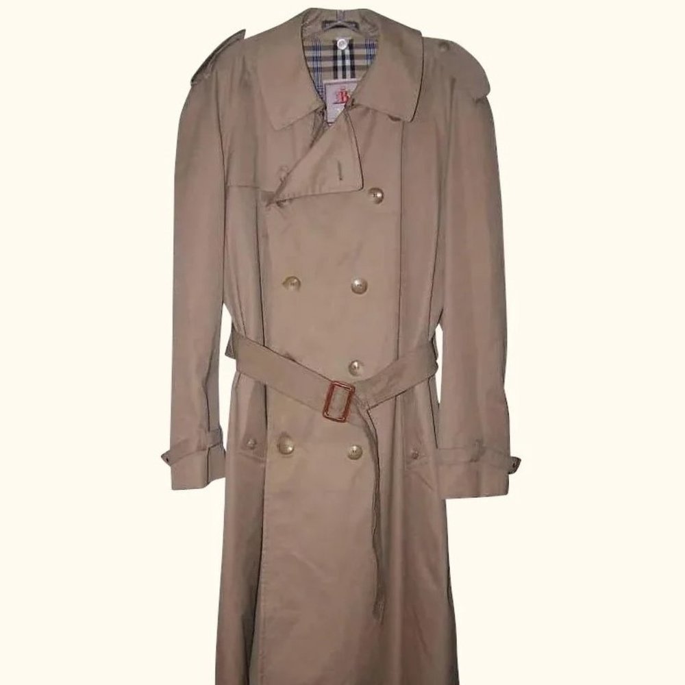 Classic Mens 1960s Baracuta Four Climes Trench Coat - Khaki with Inner Liner
